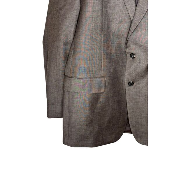 Chaps Men's Blazer Suit Wool Single Vent 2-Button Lined Jacket Grey Size 44R - Picture 5 of 10